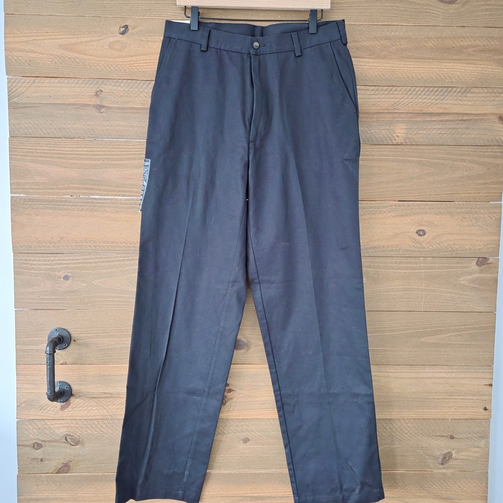 NWT Jos A Bank Easy Care Twill Pants‎ Black Classic Fit Men 34x34